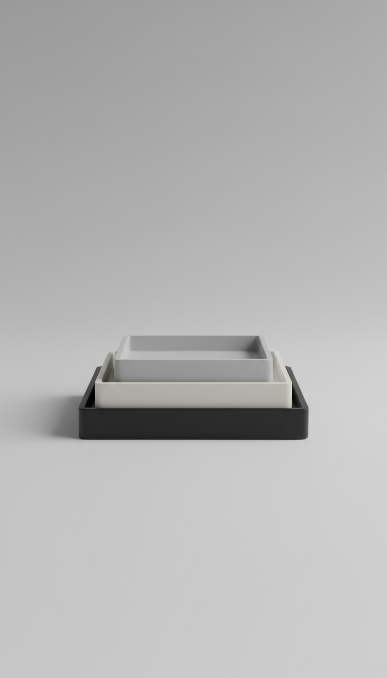 Stacked Modular Tray Set