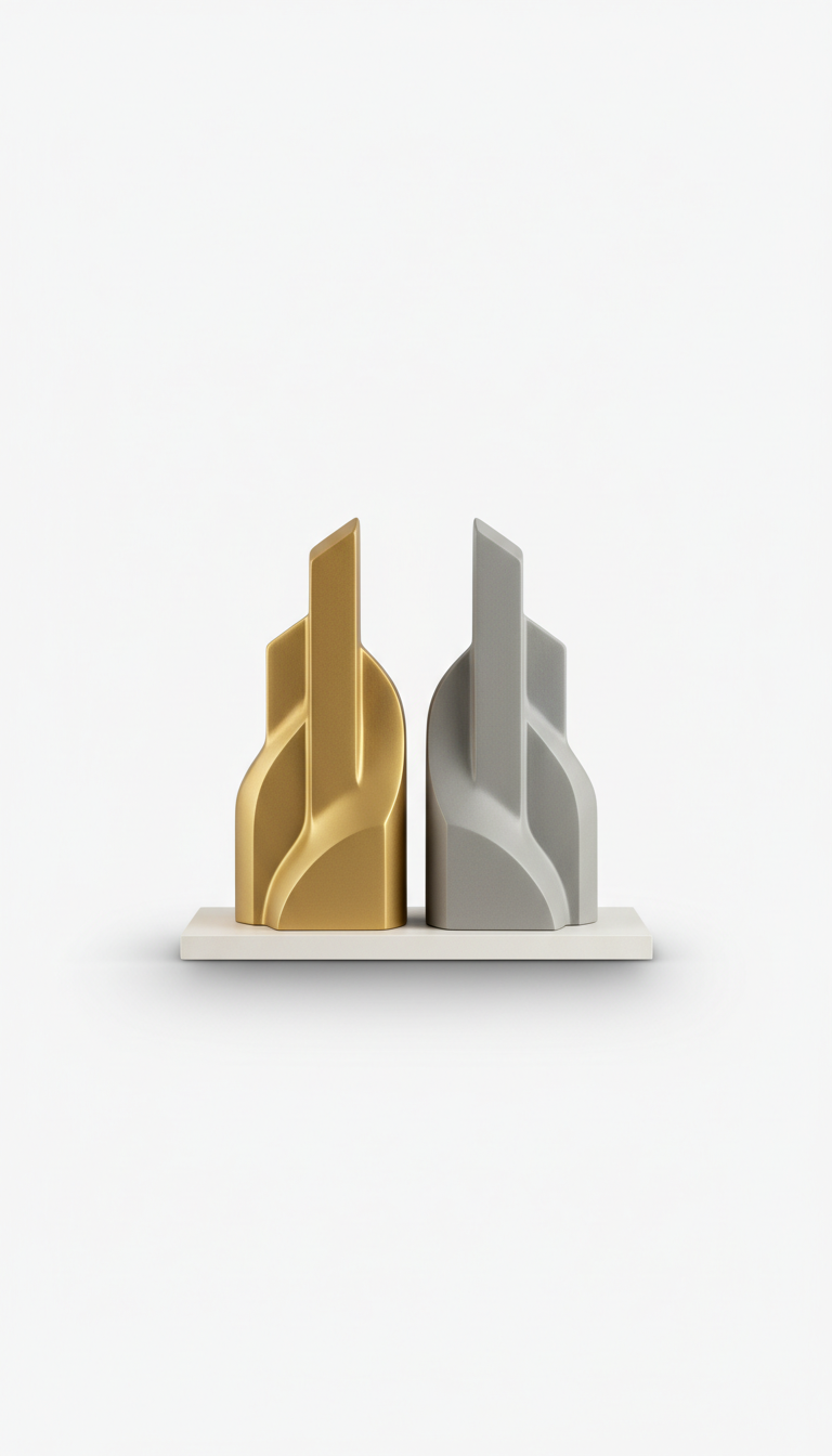 Contour Bookend Pair Seamless Finish