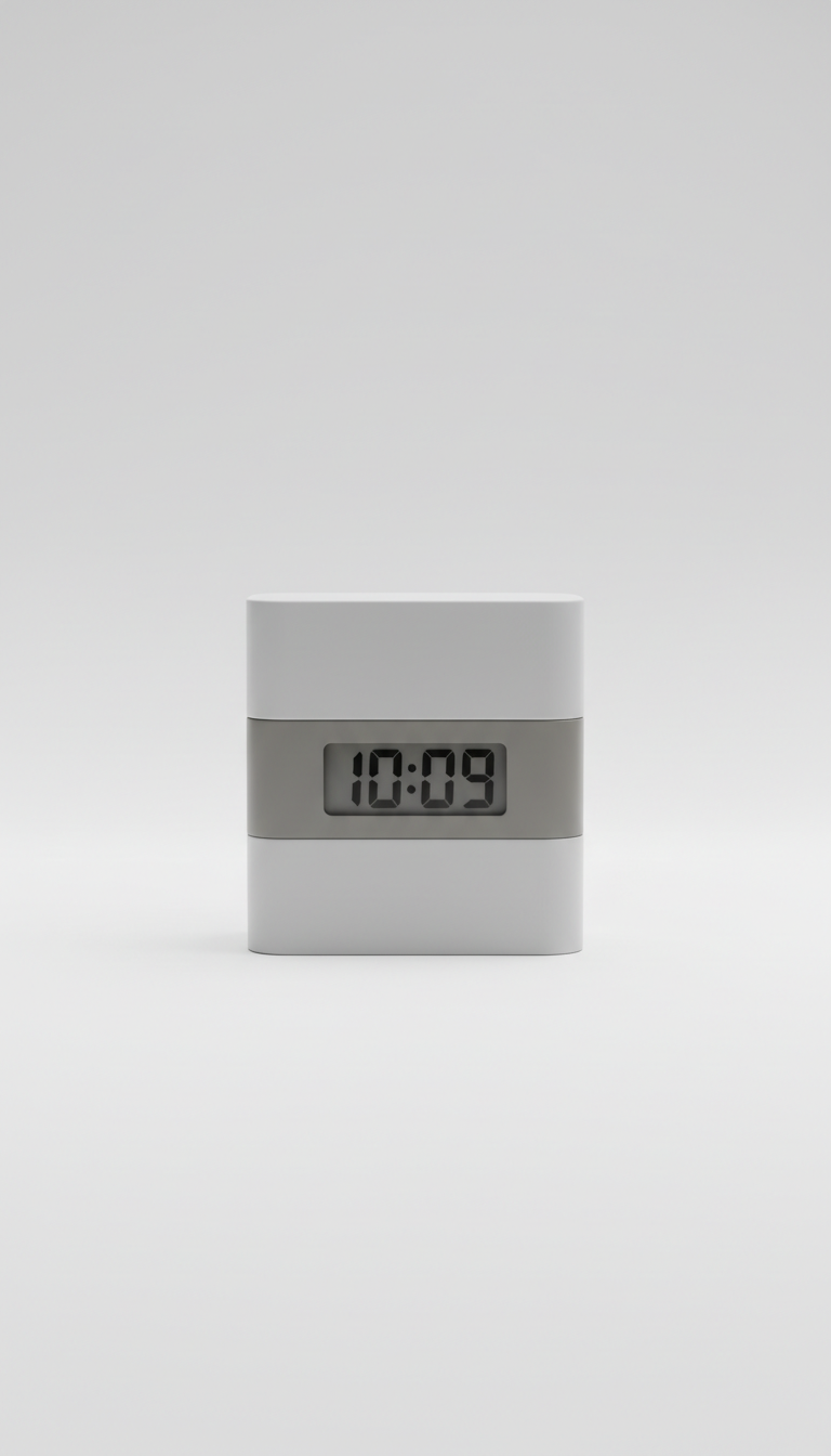 Minimalist Desk Timepiece Steel Face