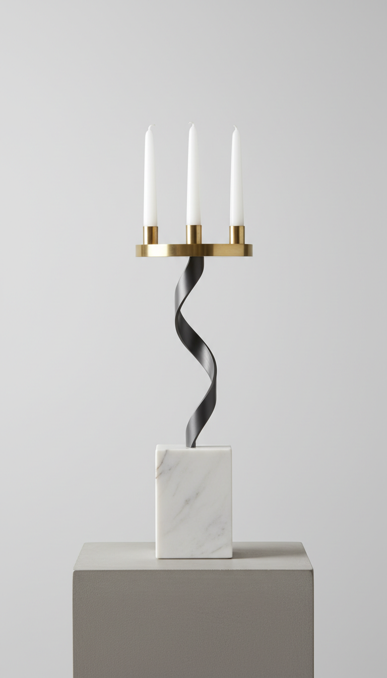 Axis Candle Holder Geometric Metal